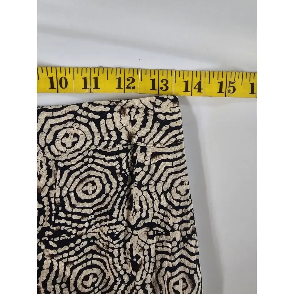 Solitaire Palazzo Pants Abstract Black/White Womens Sz Large Career Neutral Art